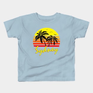 Sydney Australia Retro Sunset Kids T-Shirt